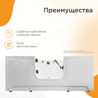 Ванна для людей с частичной утратой опорно-двигательных функции Radomir Грасс 3 в Нижнем Новгороде